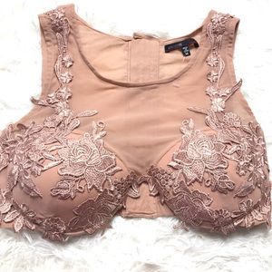 Love Couture Floral Wired Lace Top Bra
